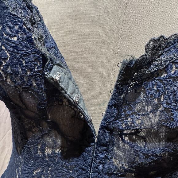 Vintage Ann Ferriday Netted Cotton Lace Hook N Eye Corset Top M/ L - Picture 4 of 5